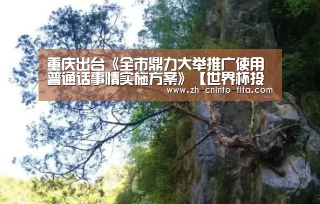 
重庆出台《全市鼎力大举推广使用普通话事情实施方案》【世界杯投注】